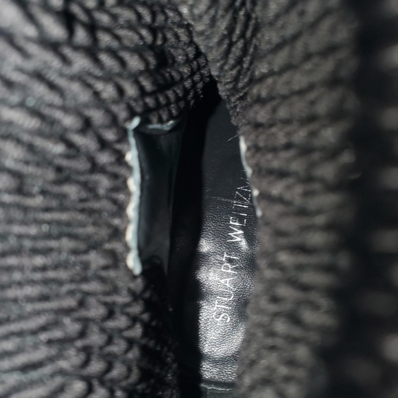 Stuart Weitzman Stitchwork Black Genuine Leather Lace Up Combat EUC - Picture 7 of 8